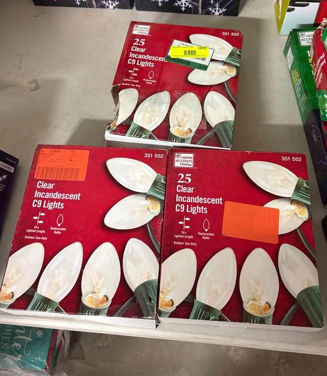 (3) Home Accents Holiday C9 Lights