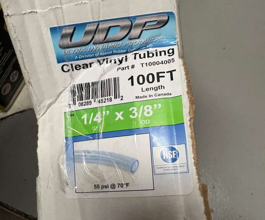 UDP Clear Vinyl Tubing 100'