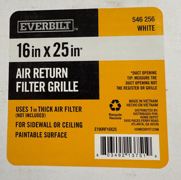 Everbilt Air Return Filter Grille