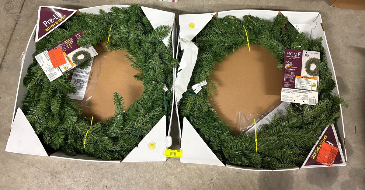 (2) Home Decorators Wreaths