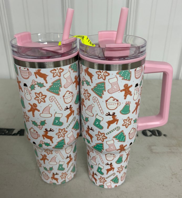 (2) Holiday Insulated Tumblers