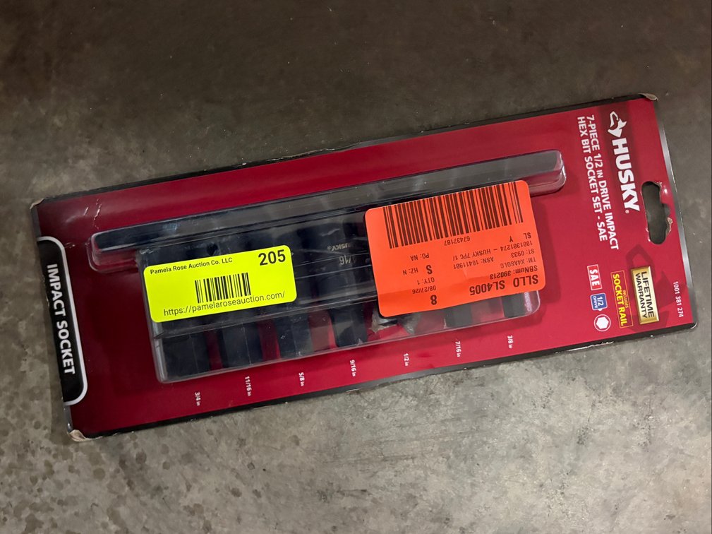 Husky 7 Pc Impact Hex Bit Socket Set