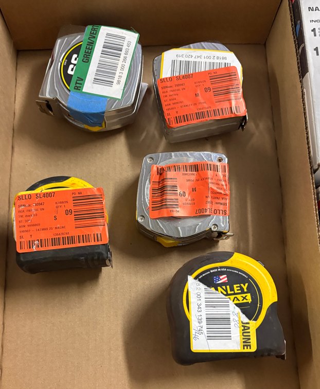 (5) Stanley Tape Measures