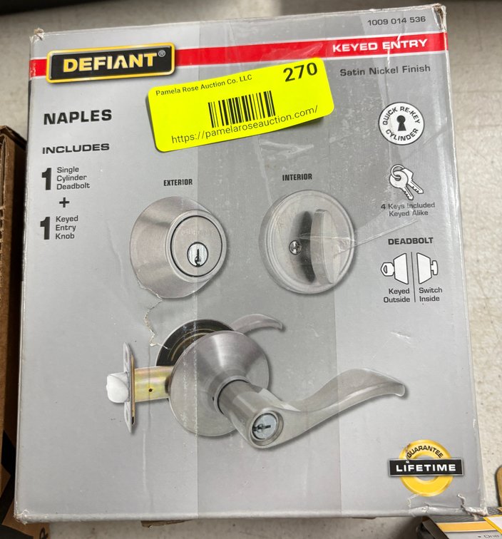 Defiant Naples Keyed Entry Lockset