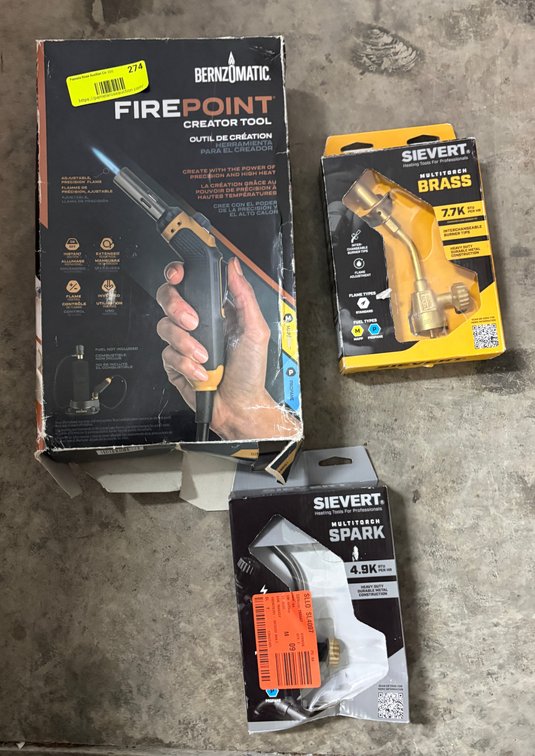 Bernzomatic Creator Tool, Sievert MultiTorch Brass and Spark
