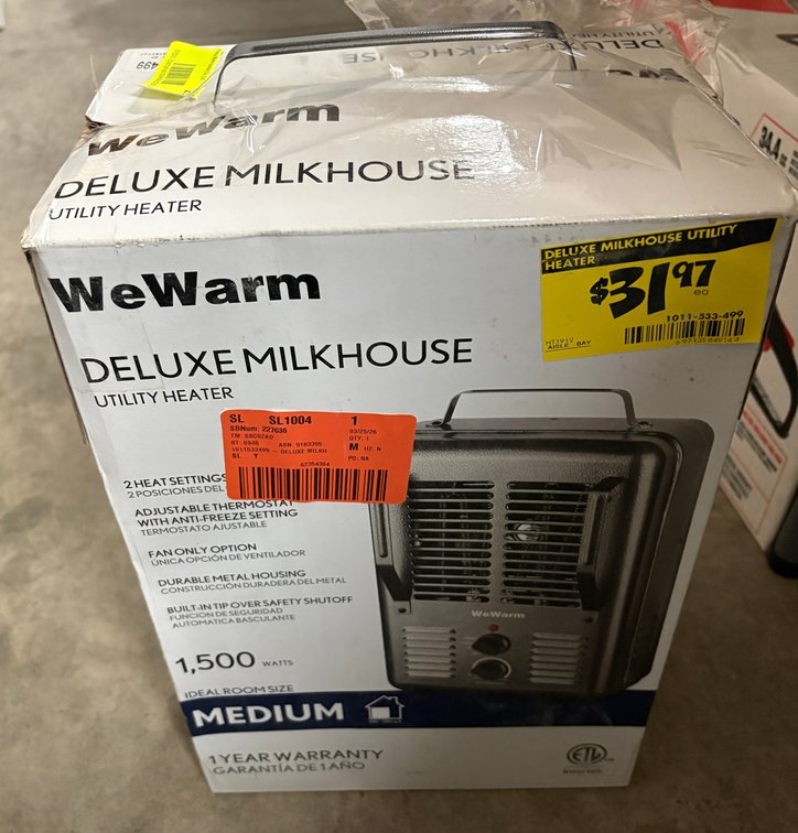 WeWarm Deluxe Milkhouse Utility Heater