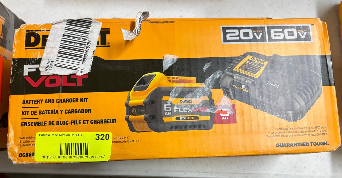 DeWalt FLEXVOLT Battery and Charger Kit