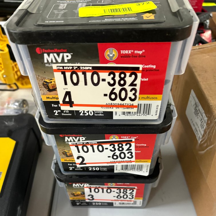 (3) FastenMaster MVP Wood Screws