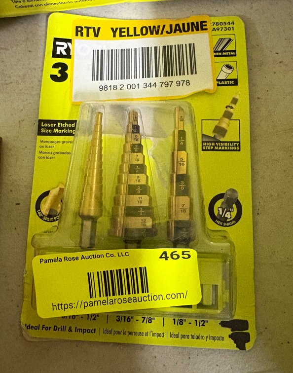 Ryobi 3-Piece Step Drill Bit Set