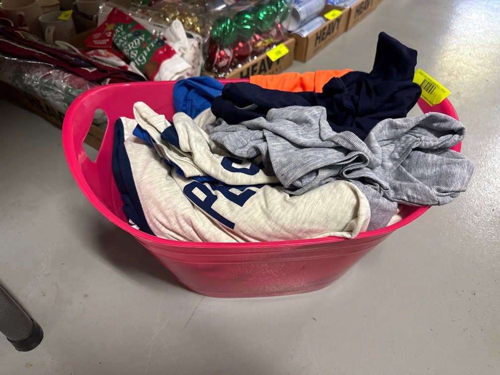 Small Pink Basket with Penn State/Assorted T-shirts Various Sizes