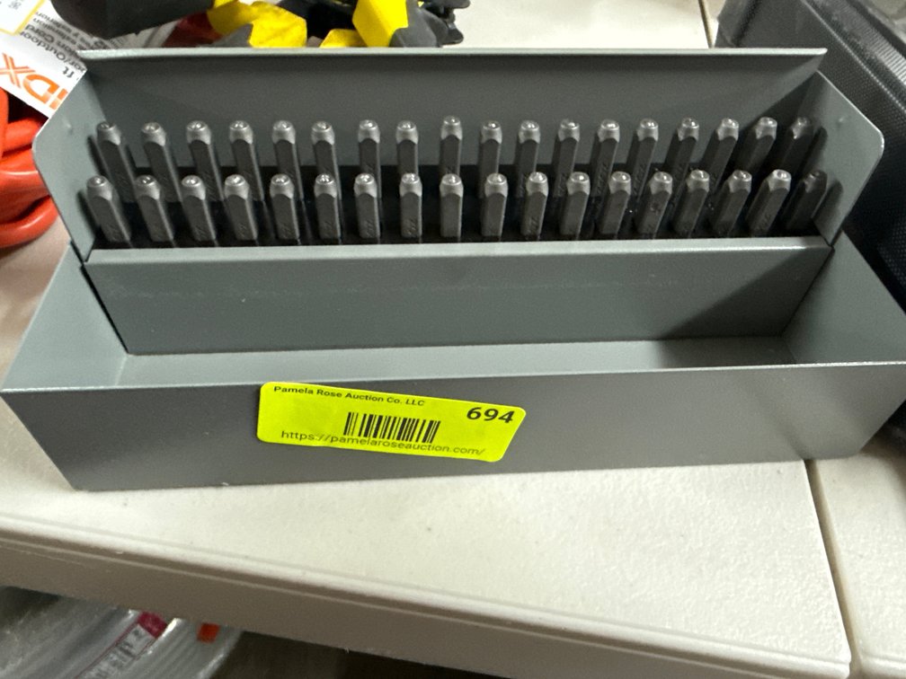 Steel Stamp Punch Set in Metal Case