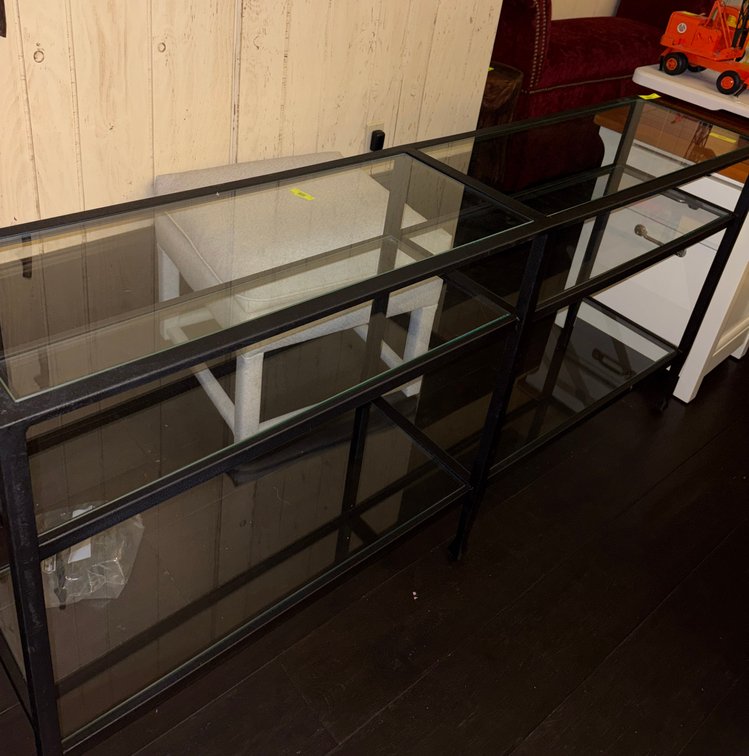 Zone 3-CUP- Glass Metal Console Table