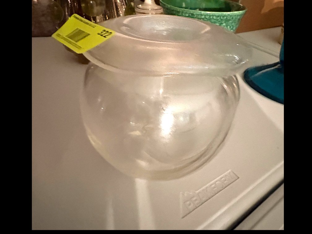 Zone 1-E- Lonsway 1980 Clear Glass Collar Rim Bowl