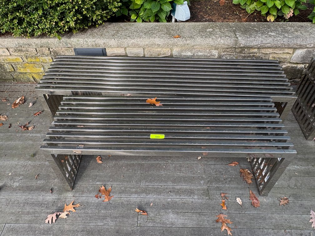 Zone 1-O- Slatted Metal Benches