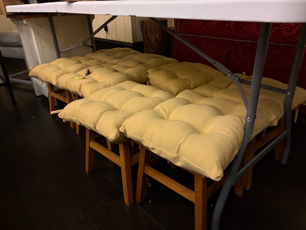 Zone 3-CUP- Tufted Short Wooden Stools