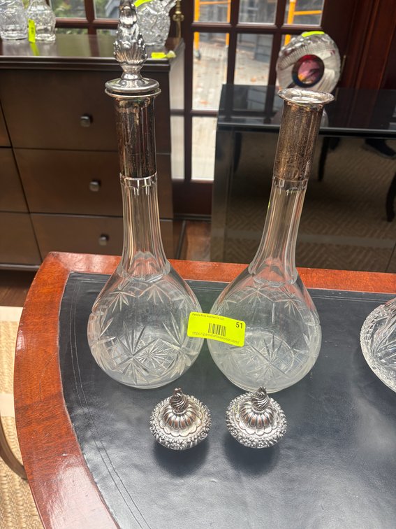 Zone 1-A- Pair of Cut Crystal Decanters