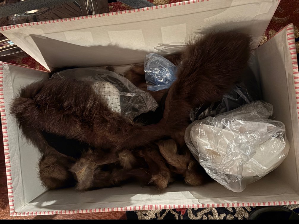 Zone 1-E- Fur Stoles and Accessories in Storage Box