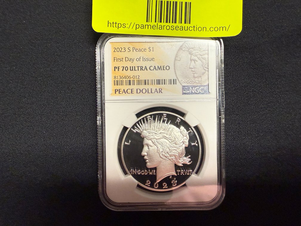 2023 S Peace $1 First Day Of Issue PF 70 Ultra Cameo