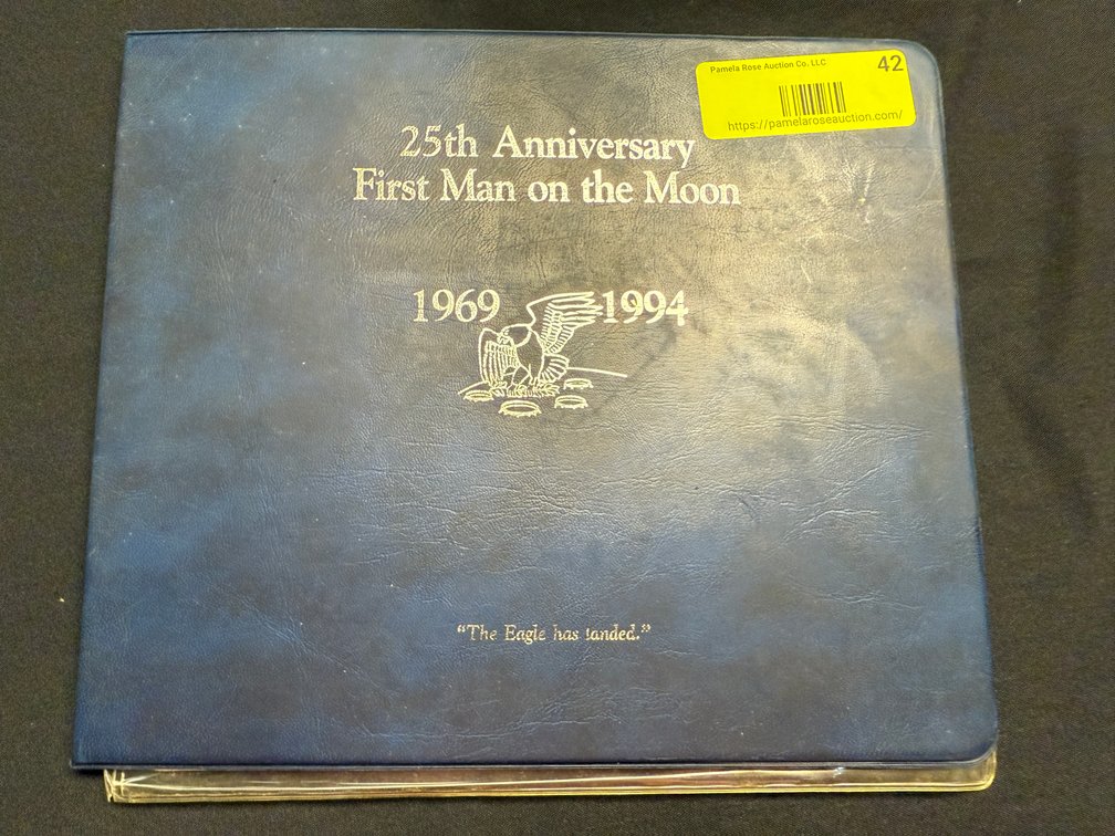 25th Anniversary First Man On The Moon, Half Dollar, $1, Coin, Stamp
