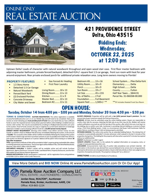 Image for 421 Providence Street, Delta, Ohio 43515