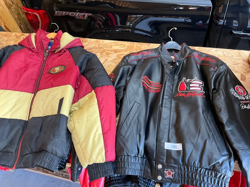 Dale Earnhardt Leather Jacket & 49ers Coat