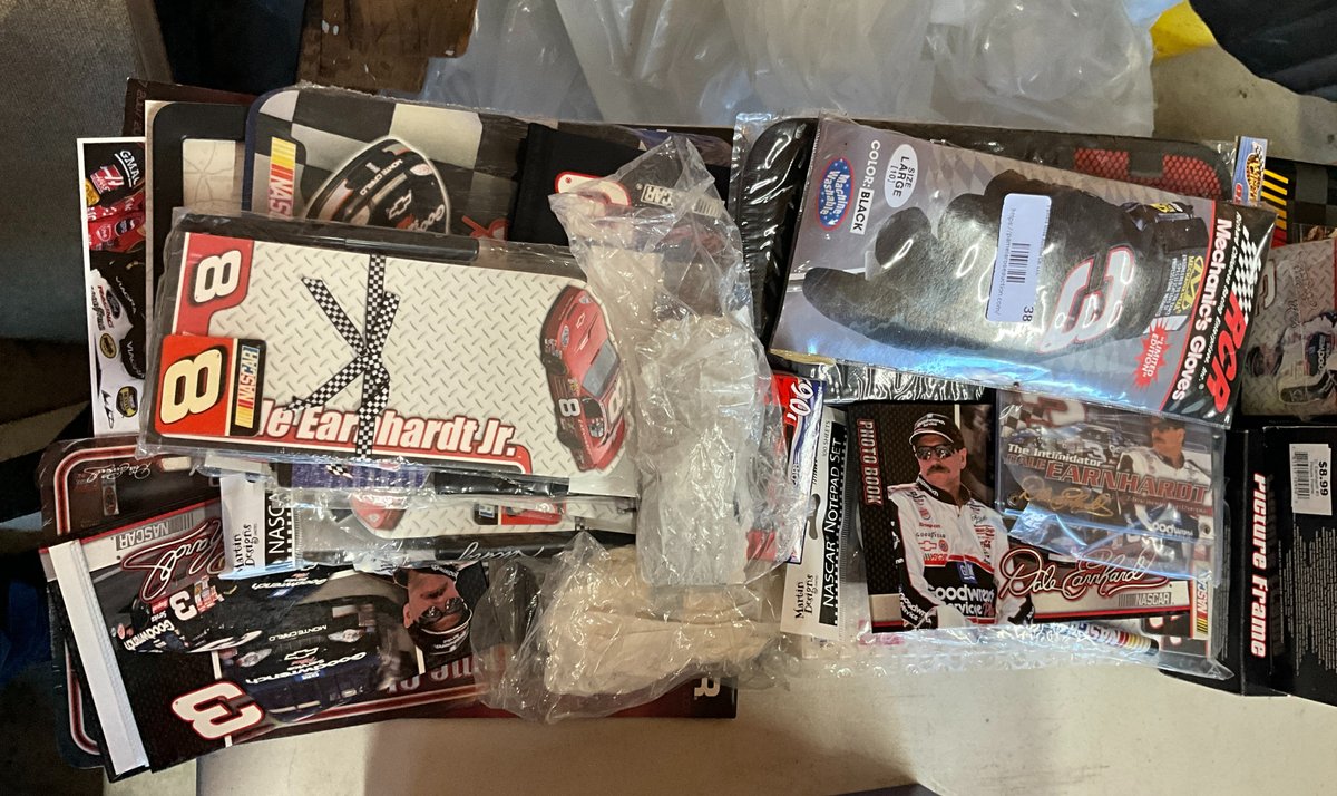 Dale Earnhardt Notepads, License Plates, Gloves, Keychains, Picture Frames