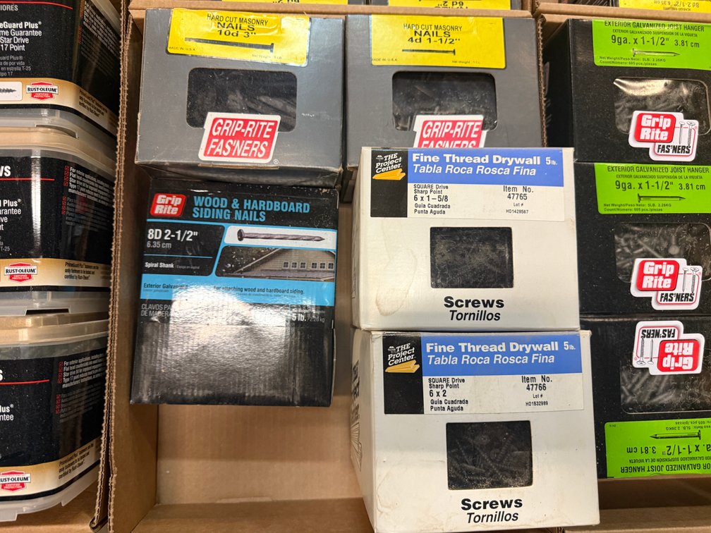 Masonry, Drywall, & Wood/ Hardboard Siding Nails