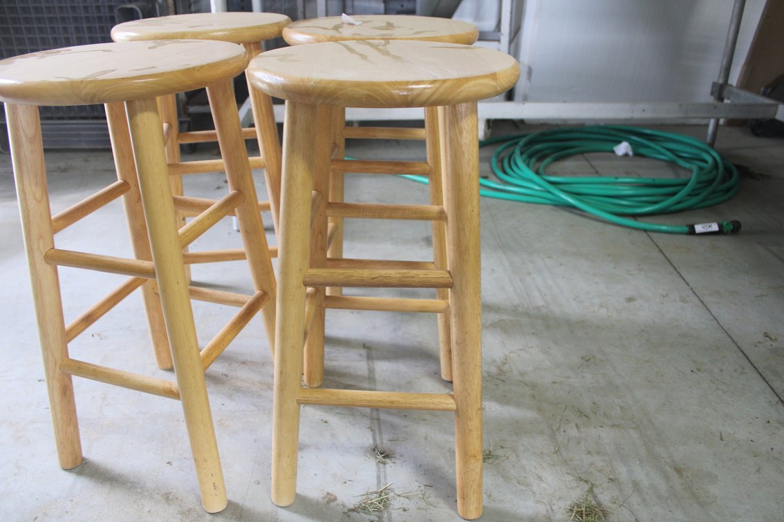 4 Wooden Stools