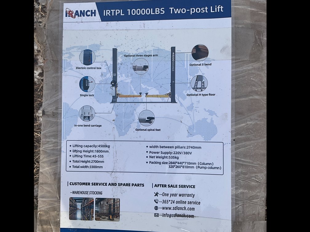 Unused 2025 SDLANCH 10,000 lb 2 Post Car Lift