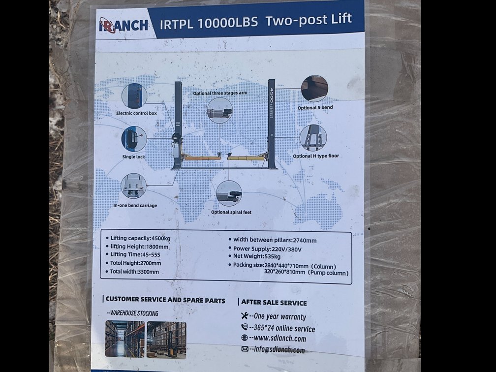 Unused 2025 SDLANCH 10,000 lb 2 Post Car Lift