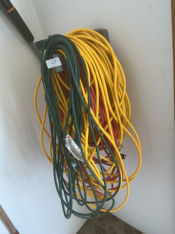 Extension cord pile