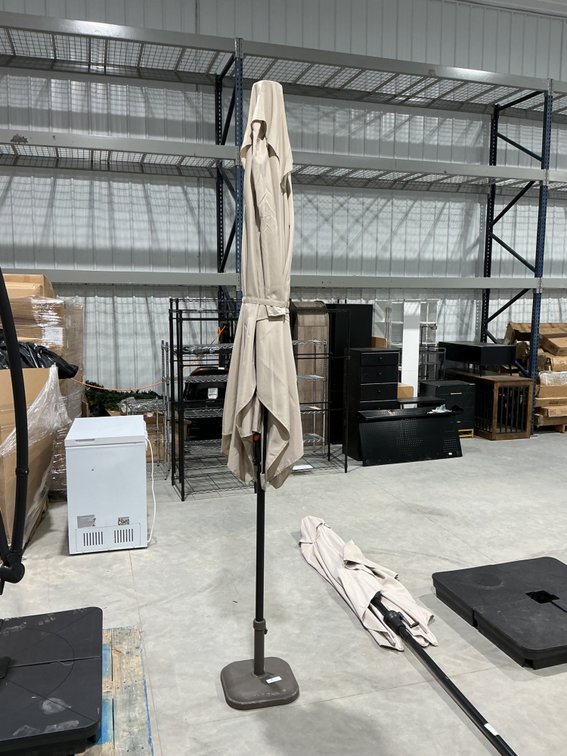 Large Rectangular Patio Umbrella with Weighted Base