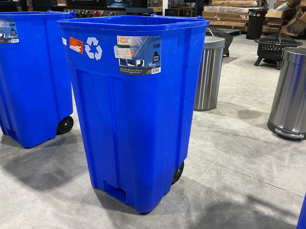 HDX Wheeled Recycling Trash Can