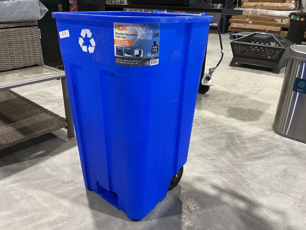 HDX Wheeled Recycling Trash Can