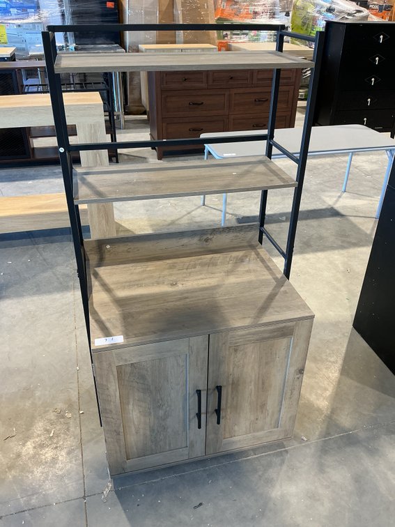 Litter Box Storage Cabinet 2 Doors with Shelves