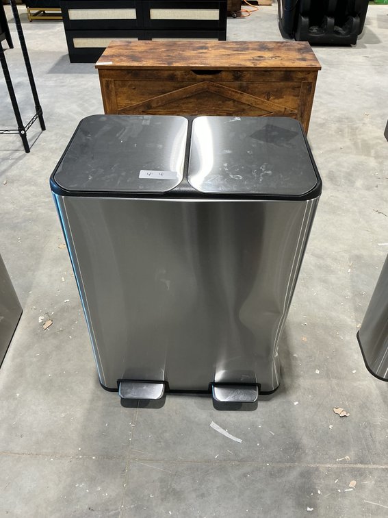 Dual Lid Trash Can