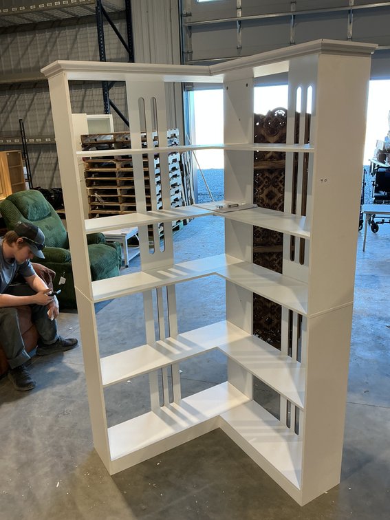 5 shelf - L shaped bookcase