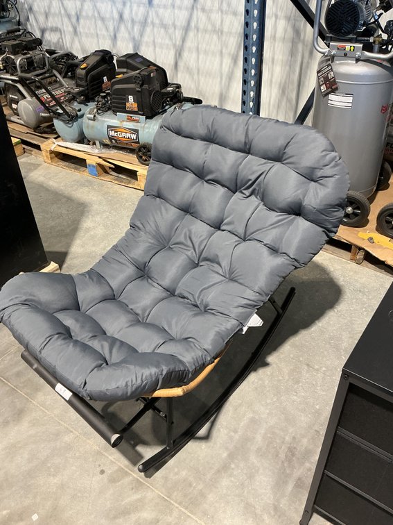 Padded Rocker Chair with Footrest