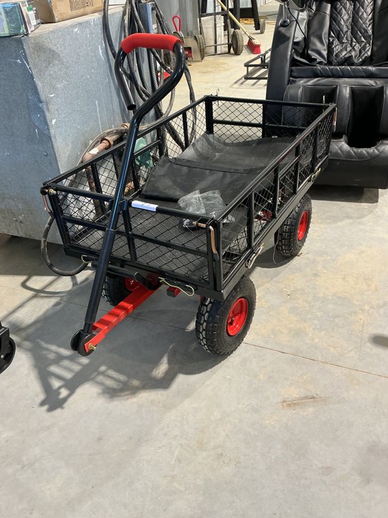 Metal Wagon with Folding Sides.
