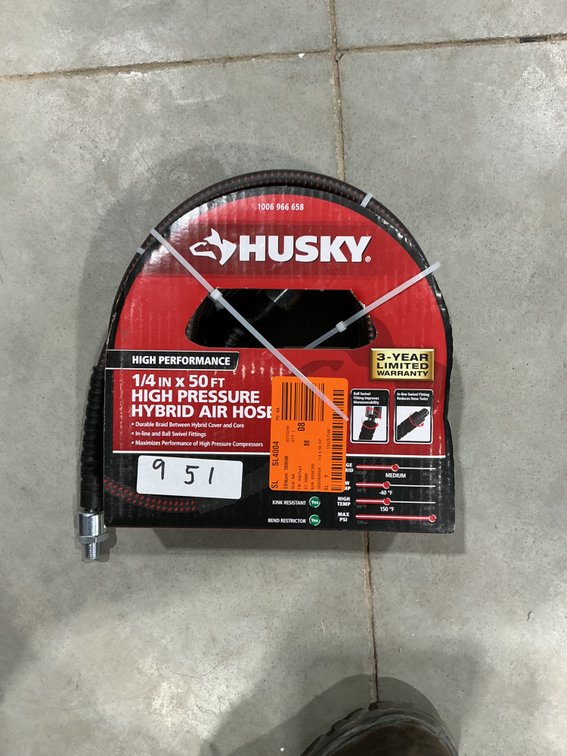 Husky 1/4"x50ft High Pressure Hybrid Air Hose