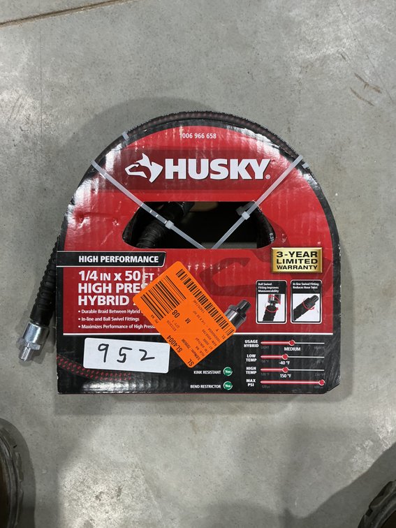 Husky 1/4"x50ft High Pressure Hybrid Air Hose