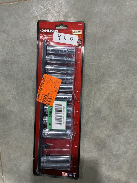 Husky 1/2" 11pc SAE Deep Socket Set