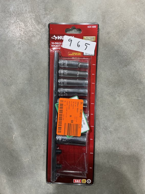 Husky 10 pc 3/8" Standard Deep Socket Set