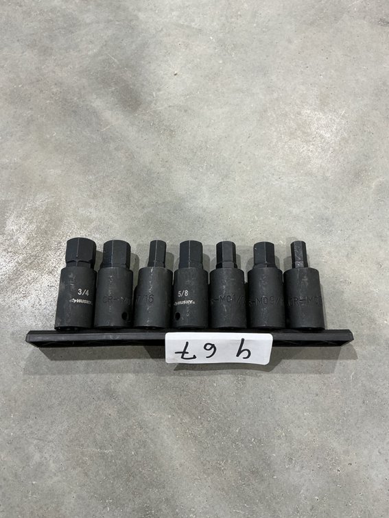 Husky 7pc 1/2" Impact Rated Standard Hex Socket Set