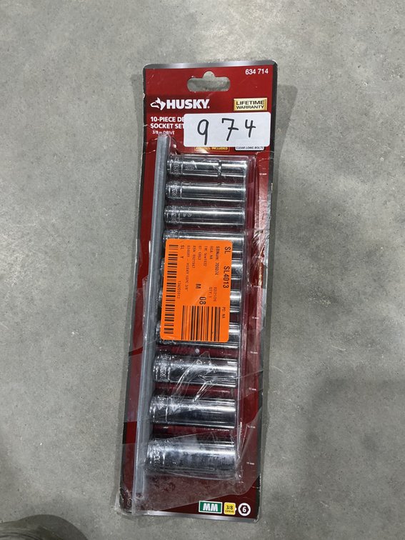 Husky 10pc 3/8" Metric Deep Socket Set