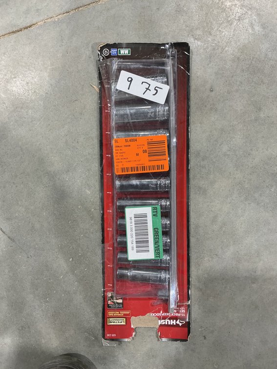 Husky 11pc 1/2" Deep Socket Set