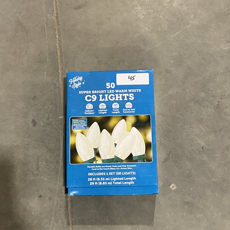 50 LED Warm White C6 Lights