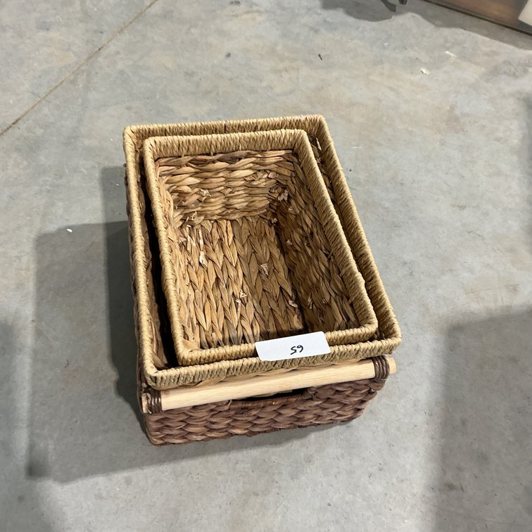 3 Small Wicker Baskets
