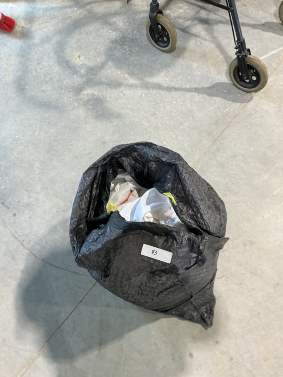 Bag of Linens and Pillow