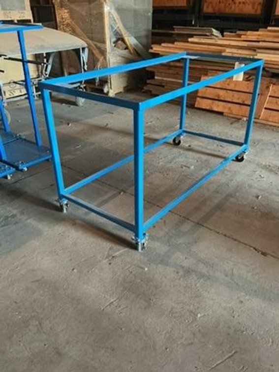 Blue Frame Cart with Casters